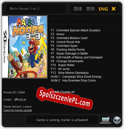 Mario Hoops 3 on 3: Trainer +14 [v1.9]