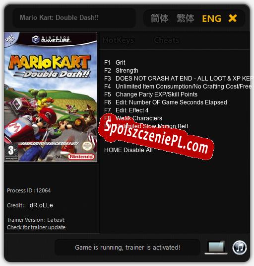 Mario Kart: Double Dash!!: Trainer +9 [v1.2]