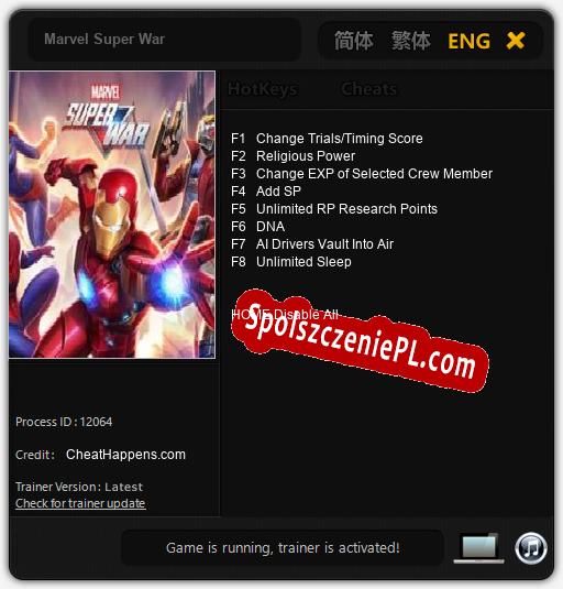 Marvel Super War: Cheats, Trainer +8 [CheatHappens.com]