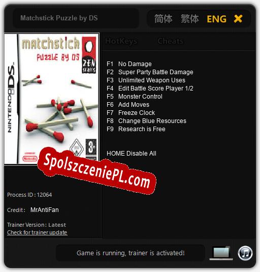 Matchstick Puzzle by DS: Cheats, Trainer +9 [MrAntiFan]