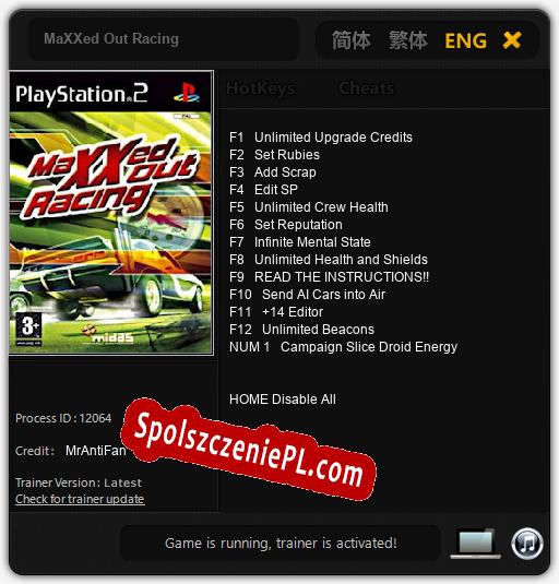 MaXXed Out Racing: Trainer +13 [v1.5]