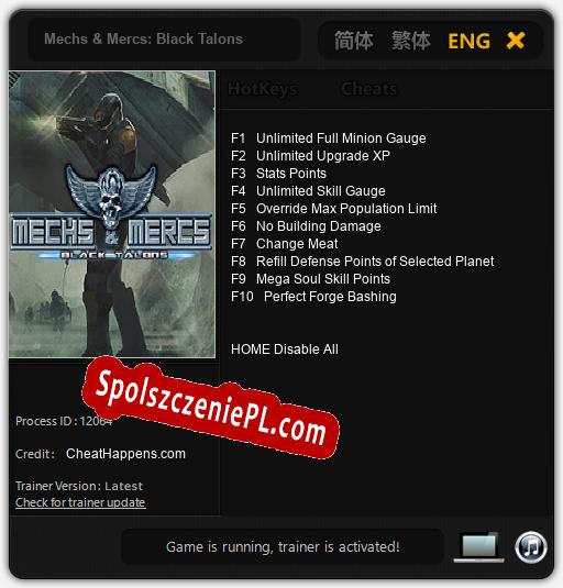 Treinador liberado para Mechs & Mercs: Black Talons [v1.0.1]