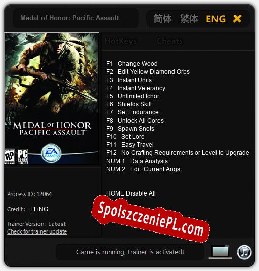 Treinador liberado para Medal of Honor: Pacific Assault [v1.0.3]