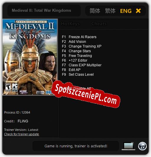 Medieval II: Total War Kingdoms: Cheats, Trainer +9 [FLiNG]