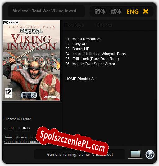 Medieval: Total War Viking Invasion: Cheats, Trainer +6 [FLiNG]