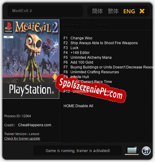 MediEvil 2: Trainer +12 [v1.8]