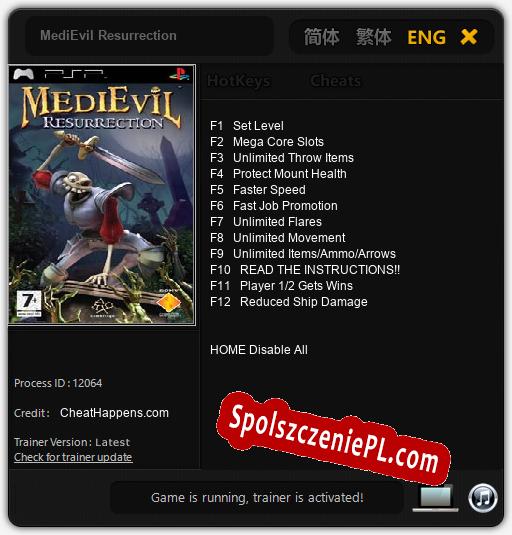 MediEvil Resurrection: Cheats, Trainer +12 [CheatHappens.com]