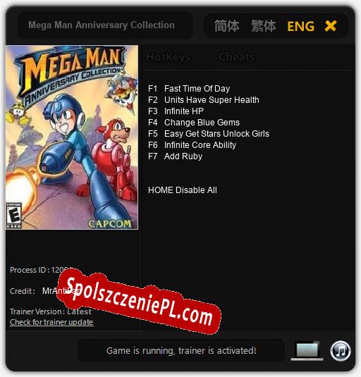 Mega Man Anniversary Collection: Cheats, Trainer +7 [MrAntiFan]