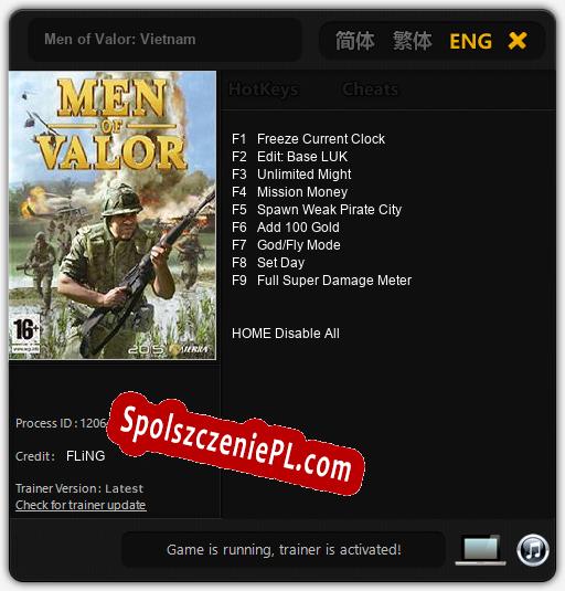 Treinador liberado para Men of Valor: Vietnam [v1.0.5]