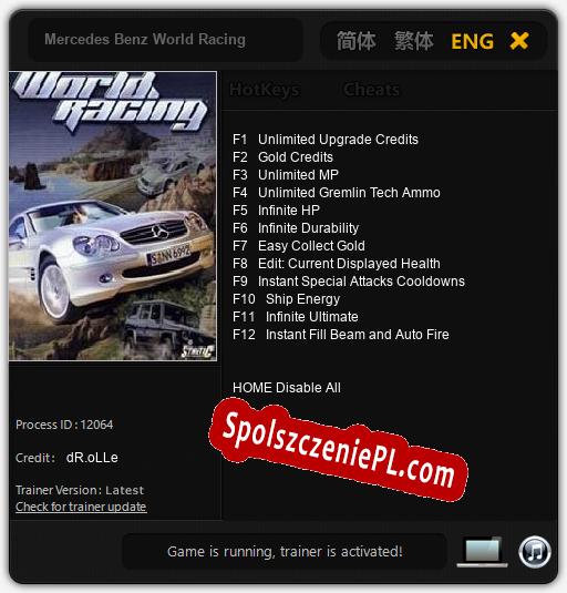 Mercedes Benz World Racing: Cheats, Trainer +12 [dR.oLLe]