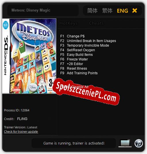 Meteos: Disney Magic: Cheats, Trainer +9 [FLiNG]