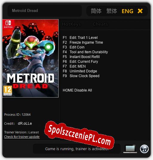 Metroid Dread: Cheats, Trainer +9 [dR.oLLe]