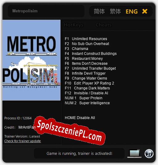 Metropolisim: Treinador (V1.0.49)