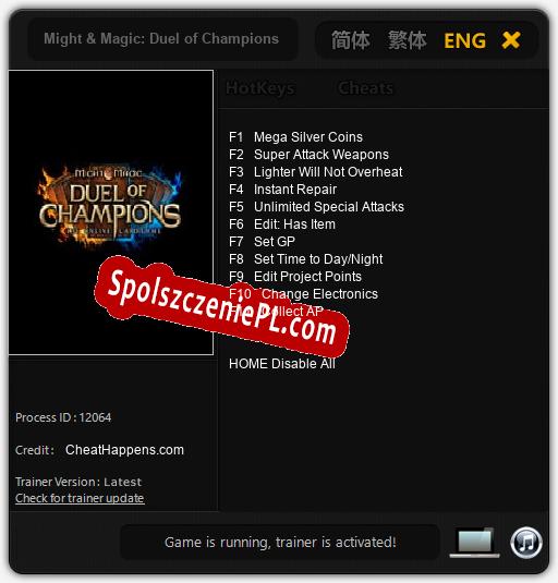 Treinador liberado para Might & Magic: Duel of Champions [v1.0.7]