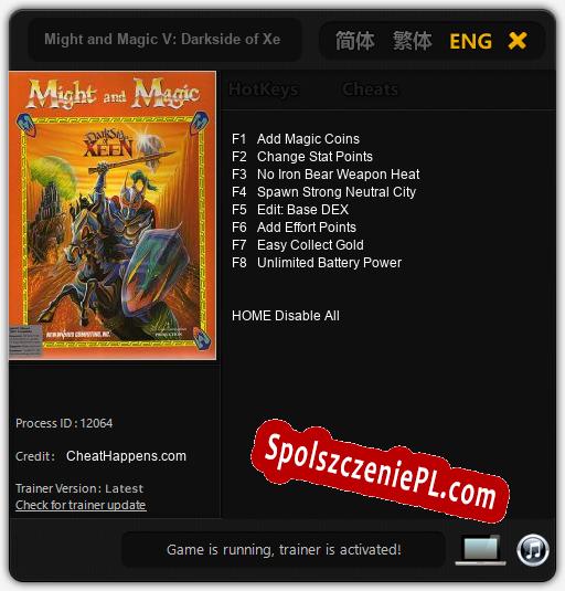 Might and Magic V: Darkside of Xeen: Cheats, Trainer +8 [CheatHappens.com]