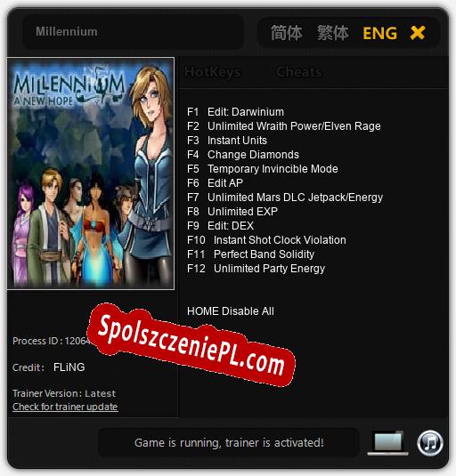 Millennium: Cheats, Trainer +12 [FLiNG]