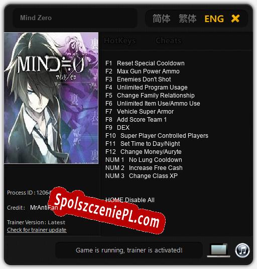 Mind Zero: Trainer +15 [v1.7]