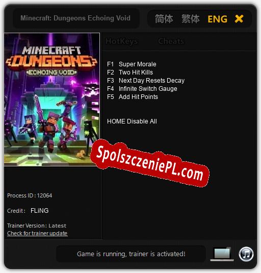 Minecraft: Dungeons Echoing Void: Cheats, Trainer +5 [FLiNG]