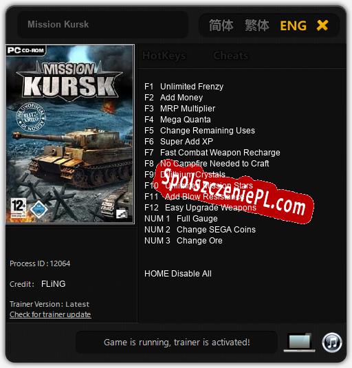 Mission Kursk: Cheats, Trainer +15 [FLiNG]