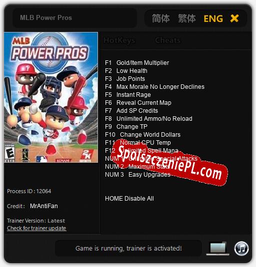 MLB Power Pros: Treinador (V1.0.24)