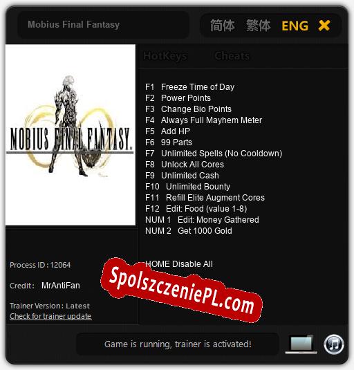 Mobius Final Fantasy: Trainer +14 [v1.6]