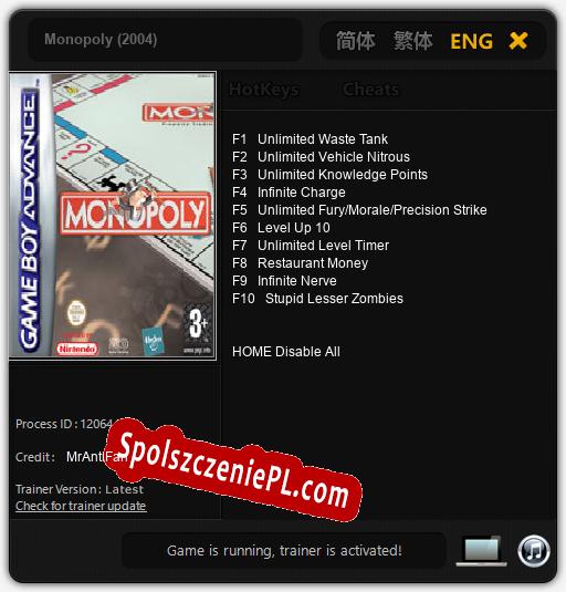 Monopoly (2004): Cheats, Trainer +10 [MrAntiFan]