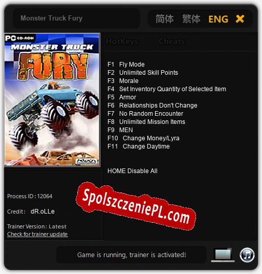Treinador liberado para Monster Truck Fury [v1.0.9]