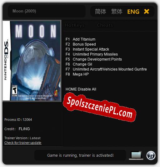 Moon (2009): Trainer +8 [v1.9]