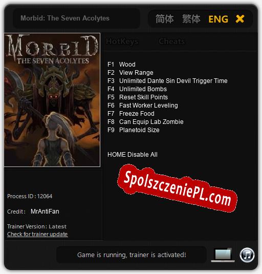 Treinador liberado para Morbid: The Seven Acolytes [v1.0.5]