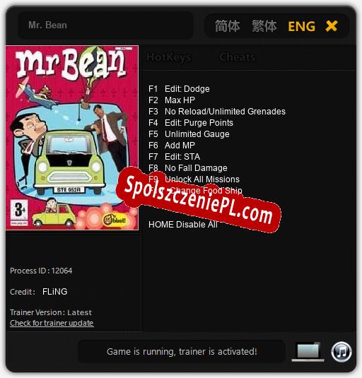 Mr. Bean: Cheats, Trainer +10 [FLiNG]