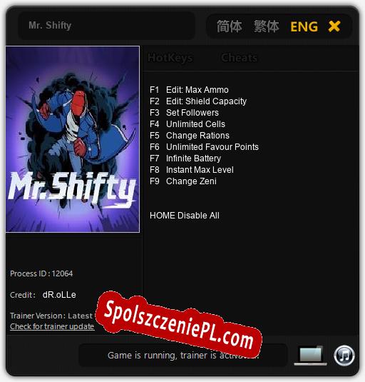 Mr. Shifty: Cheats, Trainer +9 [dR.oLLe]