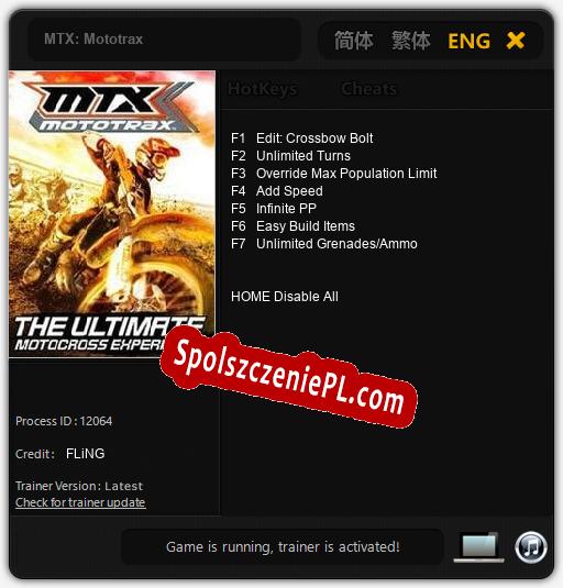 MTX: Mototrax: Cheats, Trainer +7 [FLiNG]