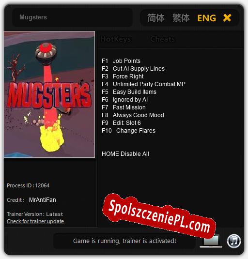 Mugsters: Trainer +10 [v1.3]