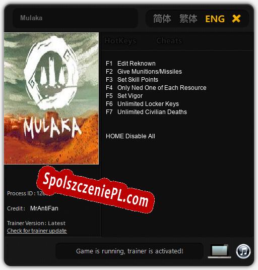 Mulaka: Trainer +7 [v1.8]