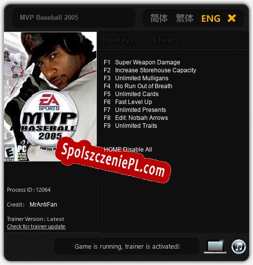 Treinador liberado para MVP Baseball 2005 [v1.0.4]