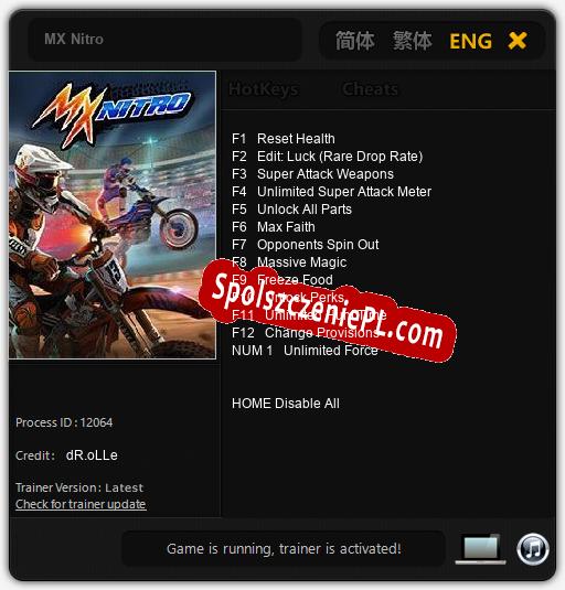 MX Nitro: Trainer +13 [v1.9]