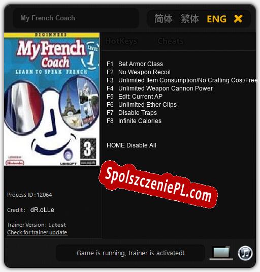 Treinador liberado para My French Coach [v1.0.8]