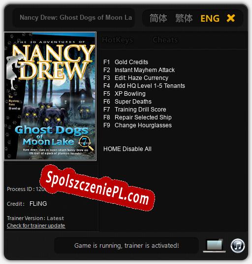 Nancy Drew: Ghost Dogs of Moon Lake: Trainer +9 [v1.1]