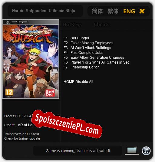 Naruto Shippuden: Ultimate Ninja Impact: Cheats, Trainer +7 [dR.oLLe]