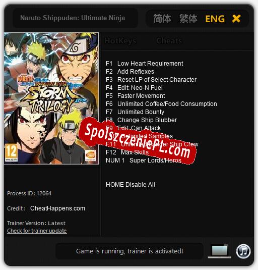 Naruto Shippuden: Ultimate Ninja Storm Trilogy: Treinador (V1.0.51)