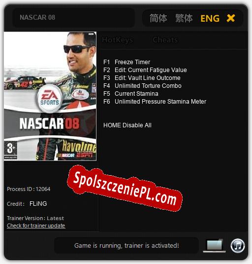 NASCAR 08: Treinador (V1.0.60)