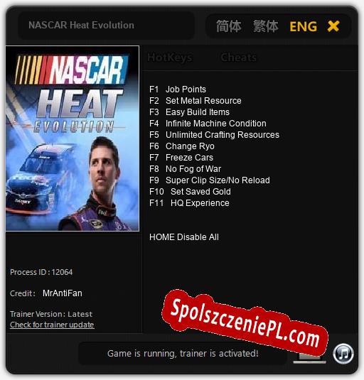 NASCAR Heat Evolution: Trainer +11 [v1.2]