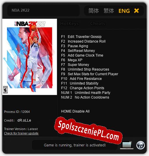 NBA 2K22: Cheats, Trainer +14 [dR.oLLe]