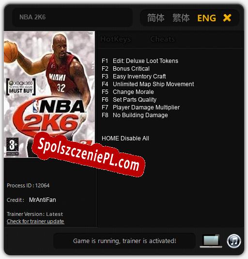 NBA 2K6: Treinador (V1.0.55)