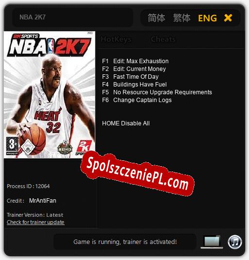 NBA 2K7: Treinador (V1.0.74)