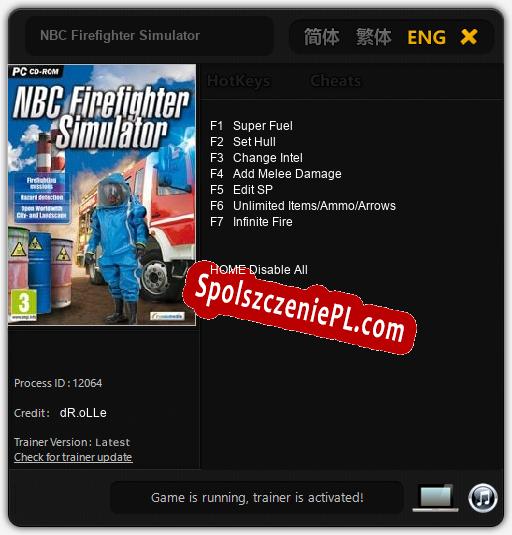 Treinador liberado para NBC Firefighter Simulator [v1.0.9]