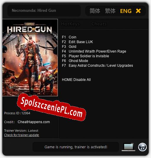 Necromunda: Hired Gun: Cheats, Trainer +7 [CheatHappens.com]