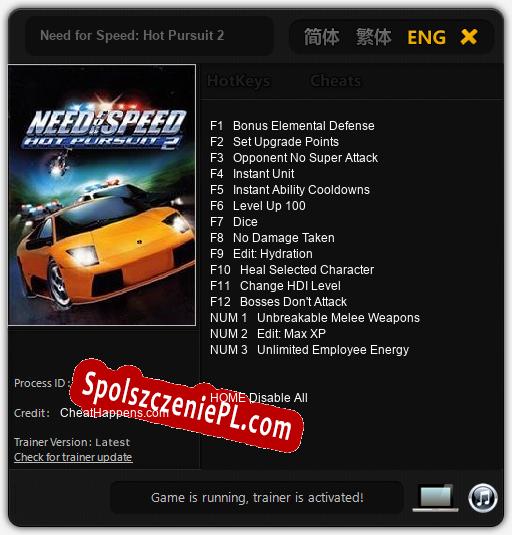 Need for Speed: Hot Pursuit 2: Treinador (V1.0.32)