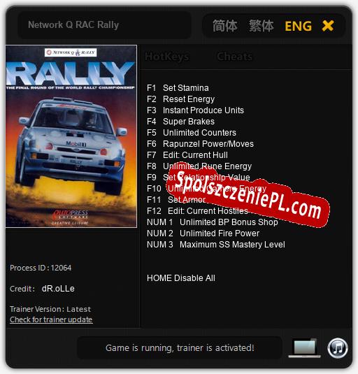 Treinador liberado para Network Q RAC Rally [v1.0.5]