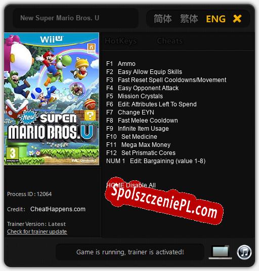 New Super Mario Bros. U: Cheats, Trainer +13 [CheatHappens.com]